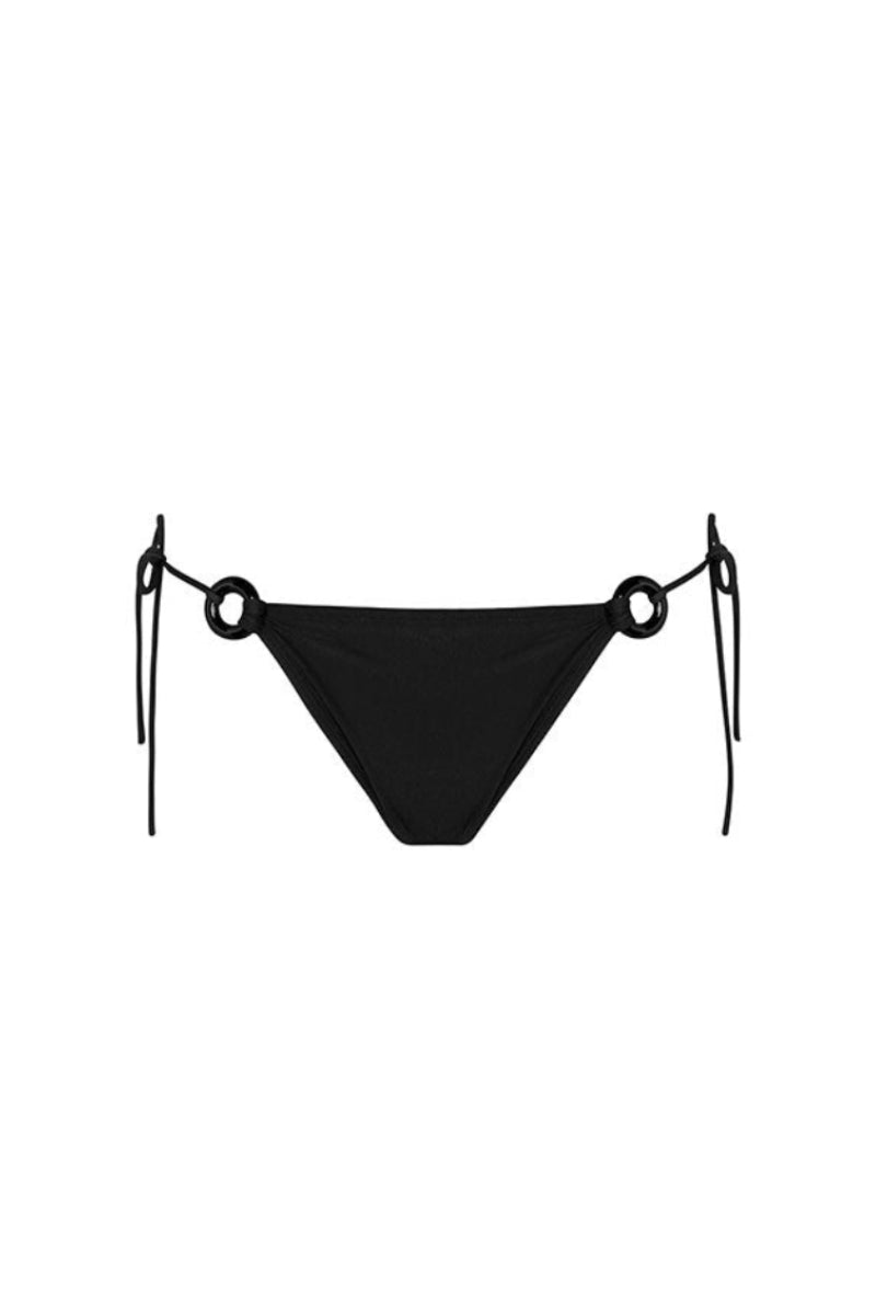 BLACK SIDE TIE BIKINI BOTTOMS