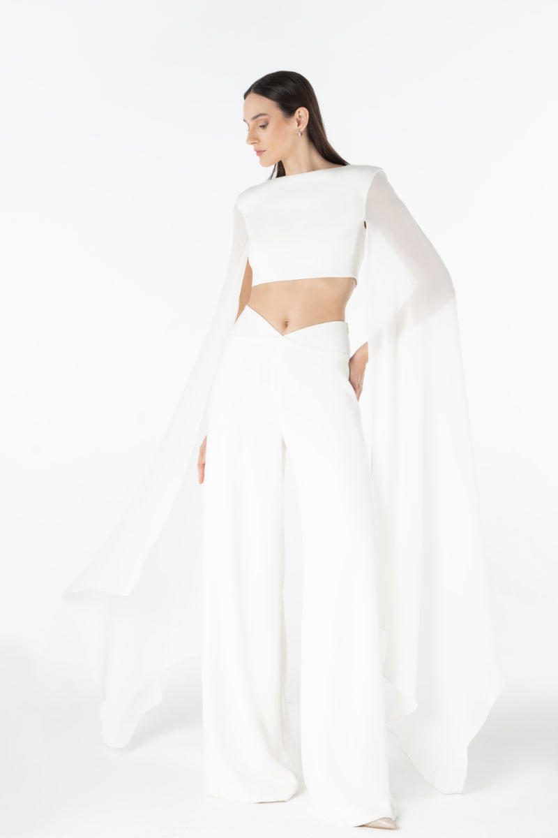SCULPTED CROPPED TOP