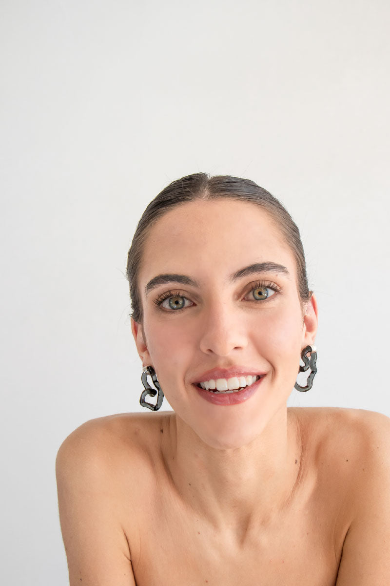 INTERCONEXION M EARRINGS IN SMOKE