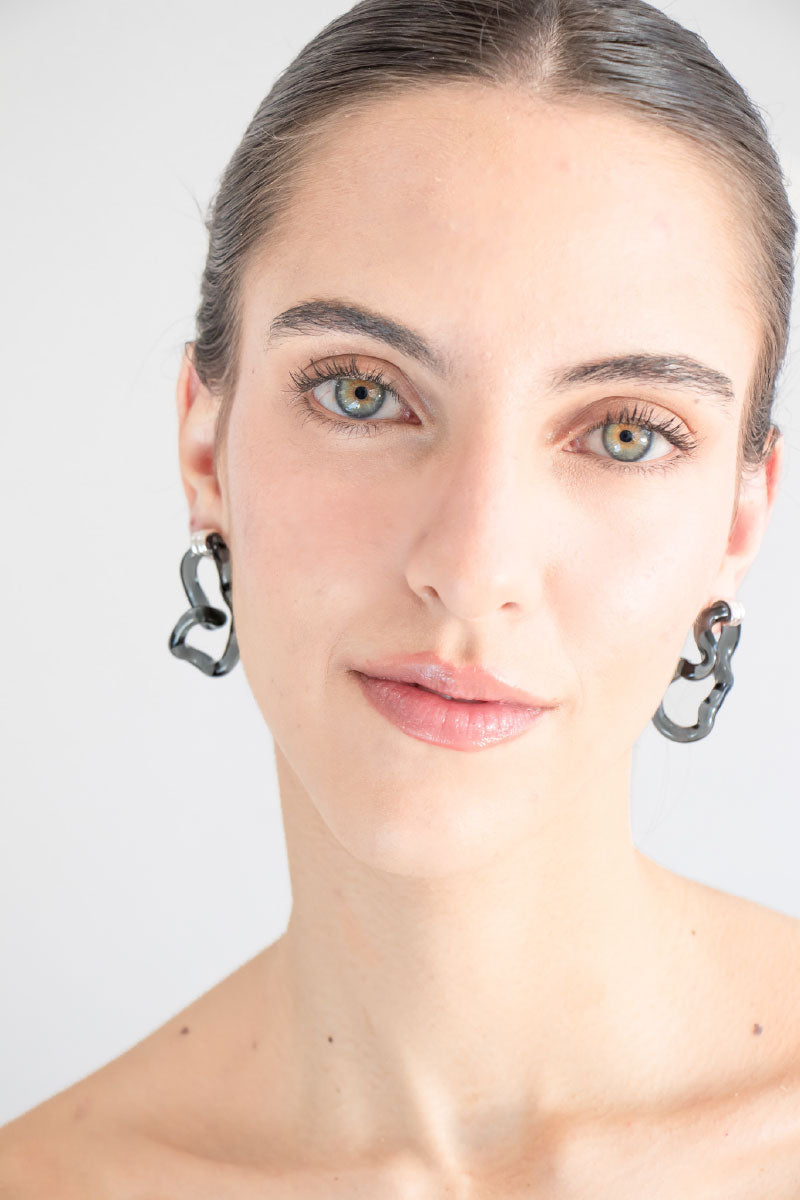 INTERCONEXION M EARRINGS IN SMOKE
