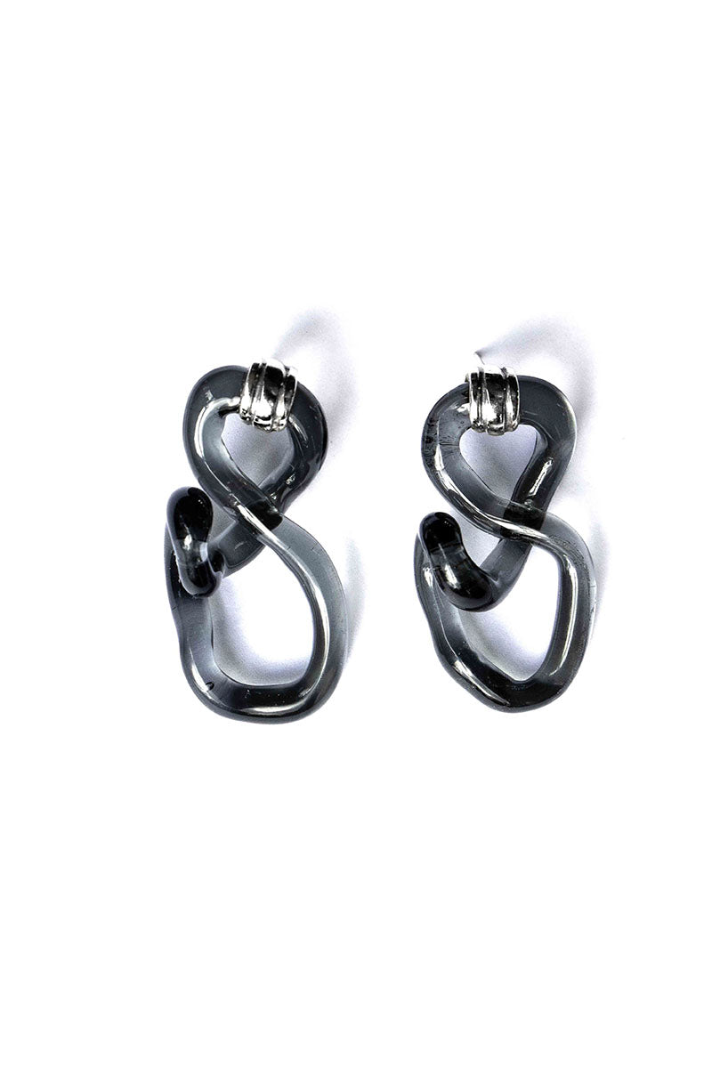 INTERCONEXION M EARRINGS IN SMOKE