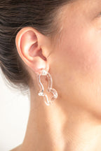 INTERCONEXION M EARRINGS IN TRANSPARENT