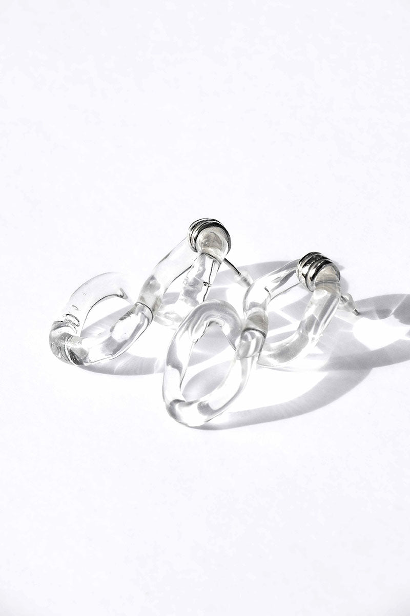 INTERCONEXION M EARRINGS IN TRANSPARENT