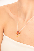 INTERCONEXION PENDANT IN AMBER