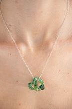 INTERCONEXION PENDANT IN GREEN