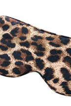 JUNGLE LEOPARD SILK EYE MASK IN LEOPARD