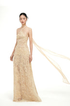 ALISA LACE DRESS IN BEIGE