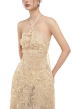 ALISA LACE DRESS IN BEIGE