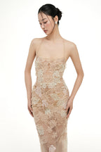 ANNABELLE TULLE DRESS IN BEIGE