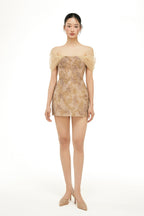 LILIANA LACE DRESS IN BEIGE