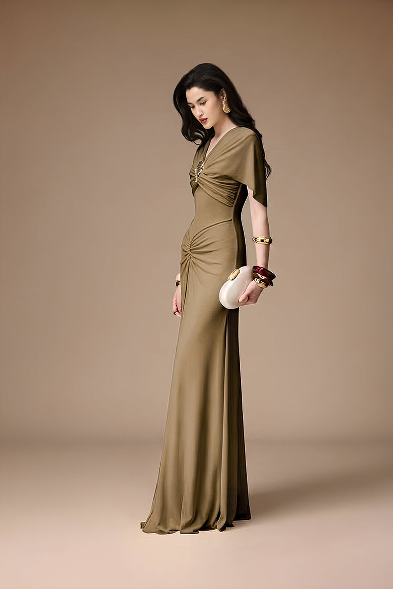 LA PERLA DRESS IN KHAKI