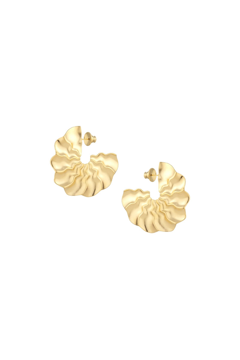 LUGAR GOLDEN WAVY HOOPS