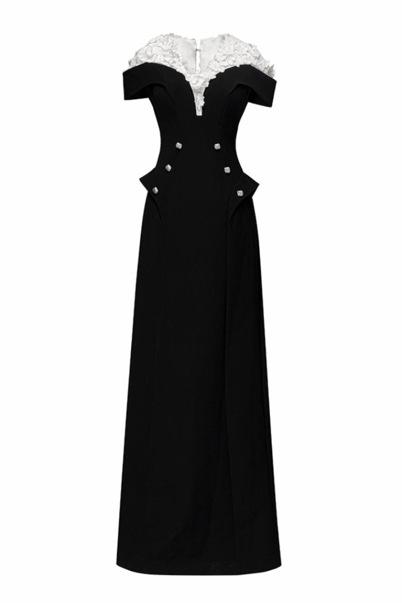 MAJORLICA DRESS IN BLACK AND WHITE