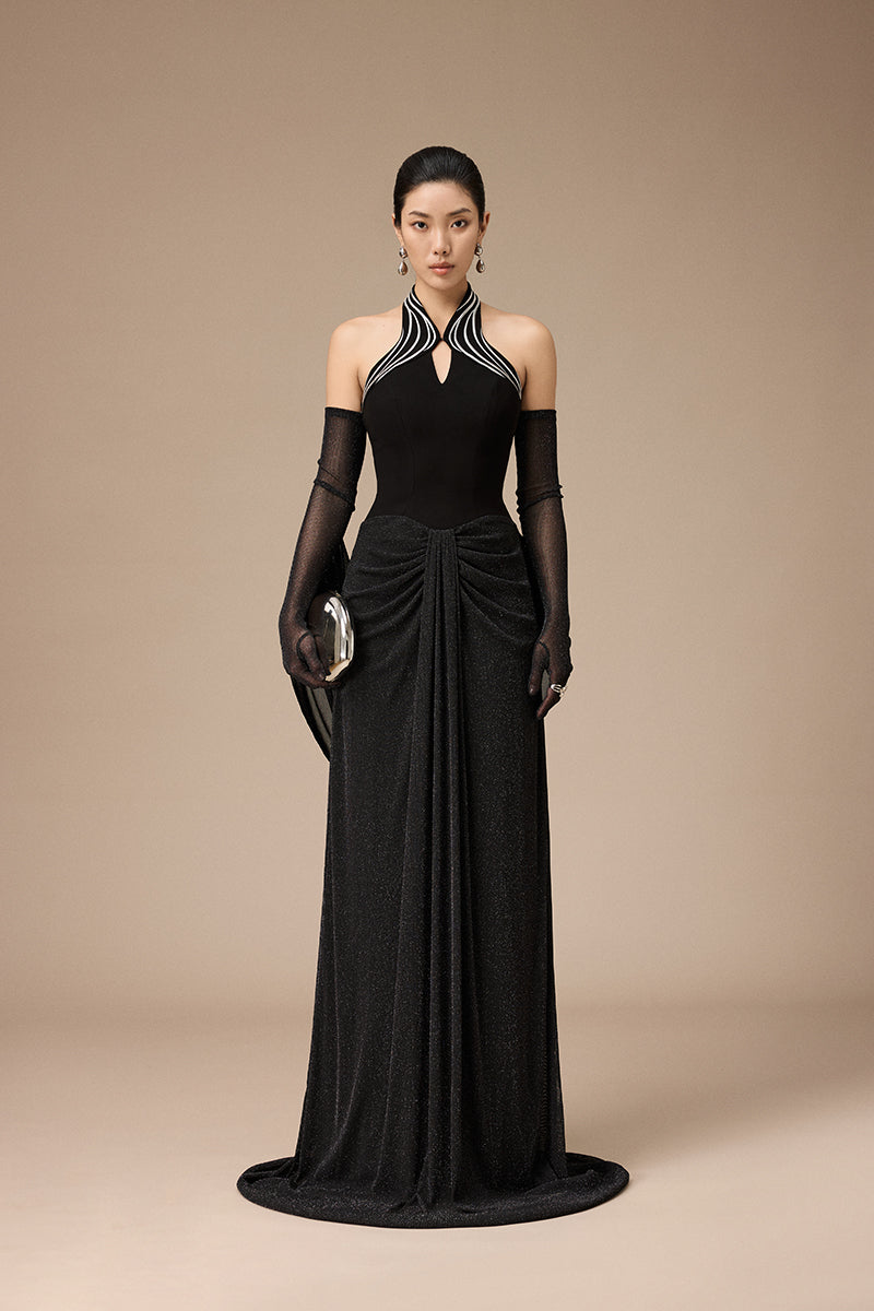 MANDOLIN DRESS IN BLACK