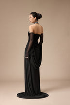 MANDOLIN DRESS IN BLACK