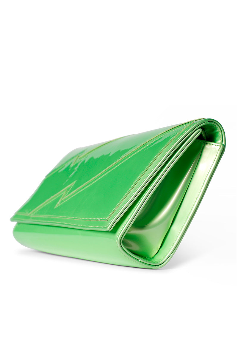 MIA CLUTCH BAG IN LIME GREEN