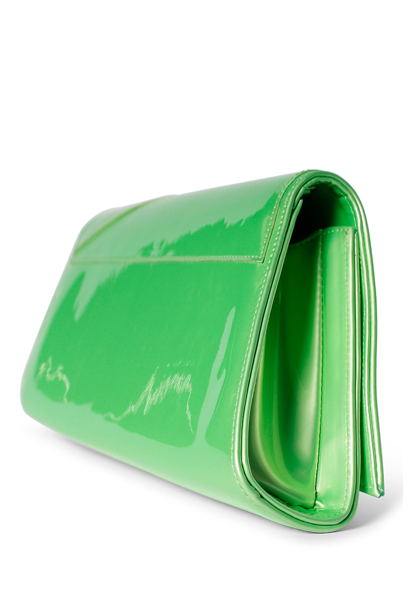 MIA CLUTCH BAG IN LIME GREEN