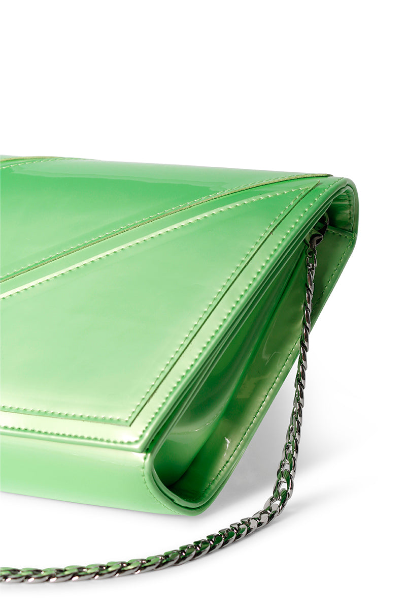 MIA CLUTCH BAG IN LIME GREEN