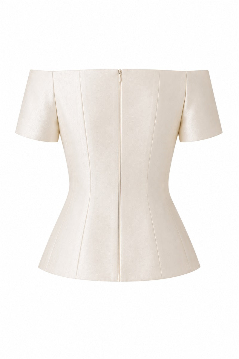 NORA TOP IN VANILLA