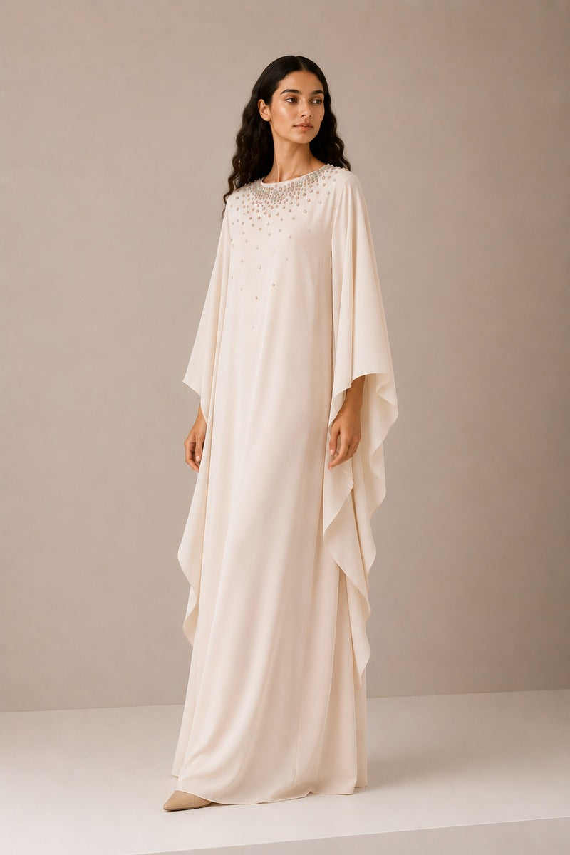 OPALINE DRESS IN VANILLA