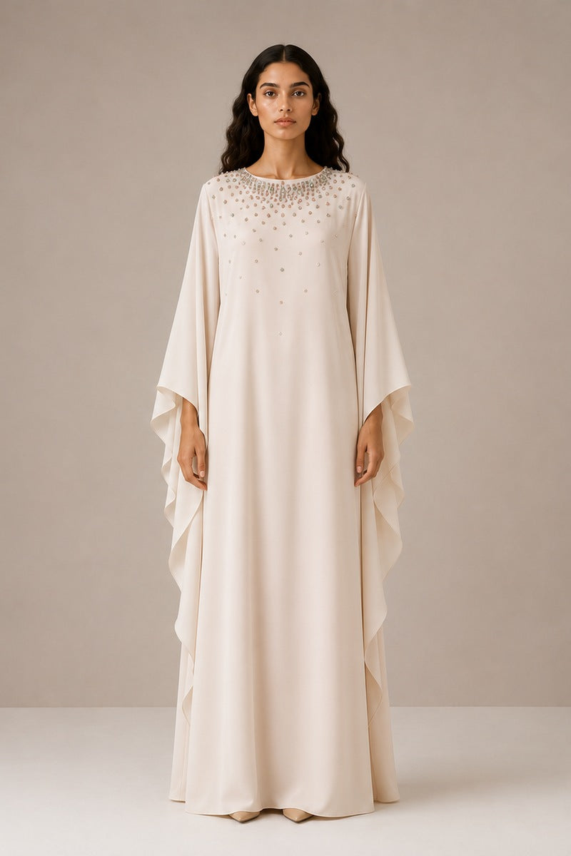 OPALINE DRESS IN VANILLA
