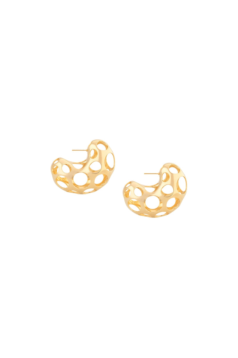 PONTOS GOLDEN HOOP EARRINGS