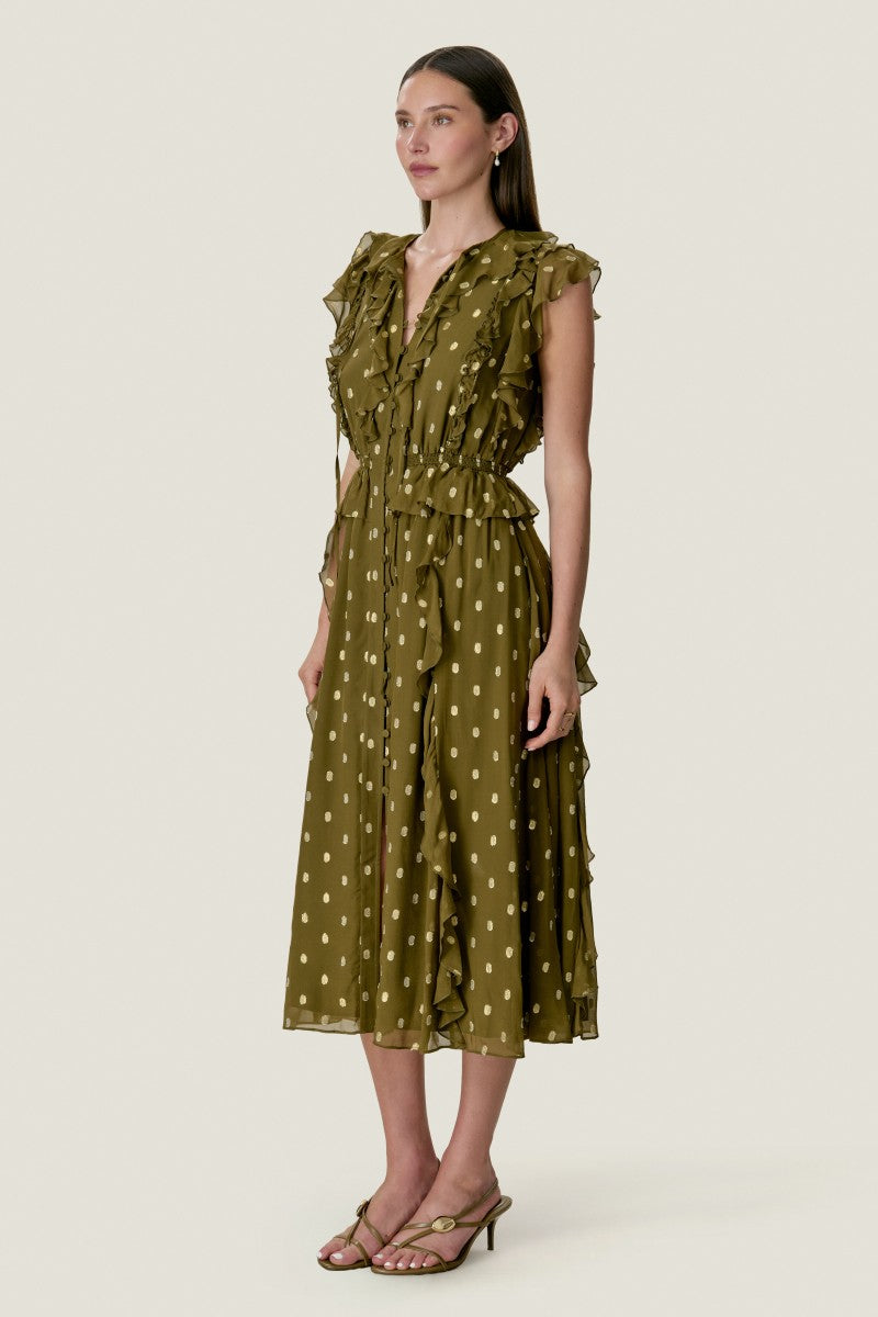 KINLEY METALLIC DOT DRESS