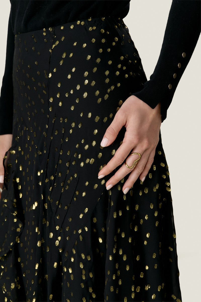 NOHA METALLIC DOT SKIRT