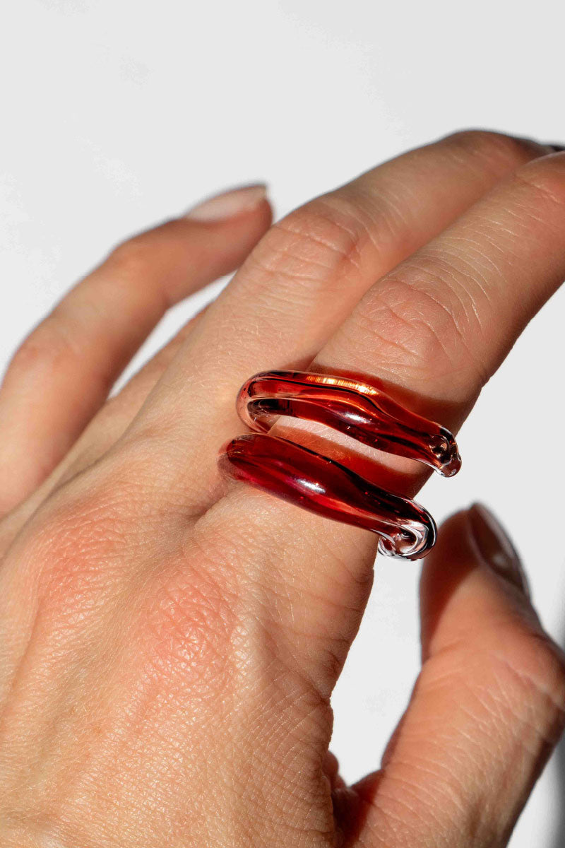 SOPLO REMOLINO RING IN RED