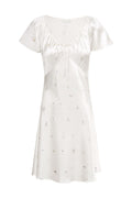 SWEET GARDEN WOMEN'S SILK DRESS IN BEIGE