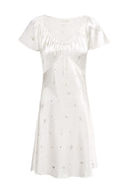 SWEET GARDEN WOMEN'S SILK DRESS IN BEIGE