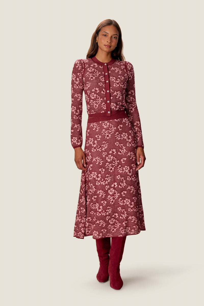 BRYN JACQUARD SWEATER SKIRT