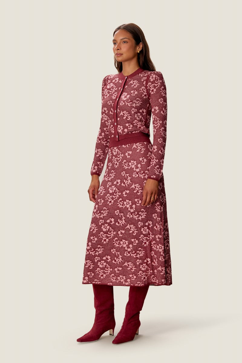 BRYN JACQUARD SWEATER SKIRT
