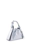 TINA BAGUETTE MINI METALLIC RUCHED SAFFIANO IN SILVER