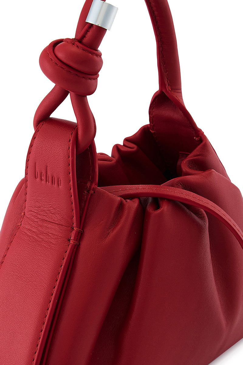 TINA BAGUETTE MINI NAPPA RUCHED IN RED