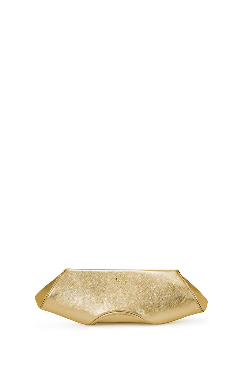 ELIZABETH BAGUETTE MINI CLUTCH IN GOLD