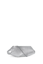 ELIZABETH BAGUETTE MINI CLUTCH IN SILVER