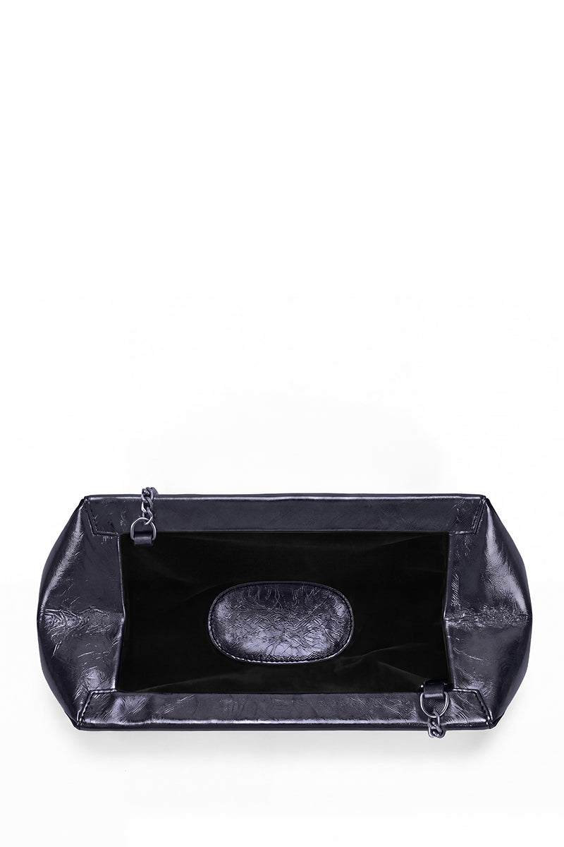 ELIZABETH BAGUETTE MINI CLUTCH IN HEMATITE