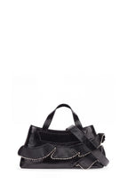 FRANCA BAG SILK RUFFLE SILK AND CRINKLE IN BLACK