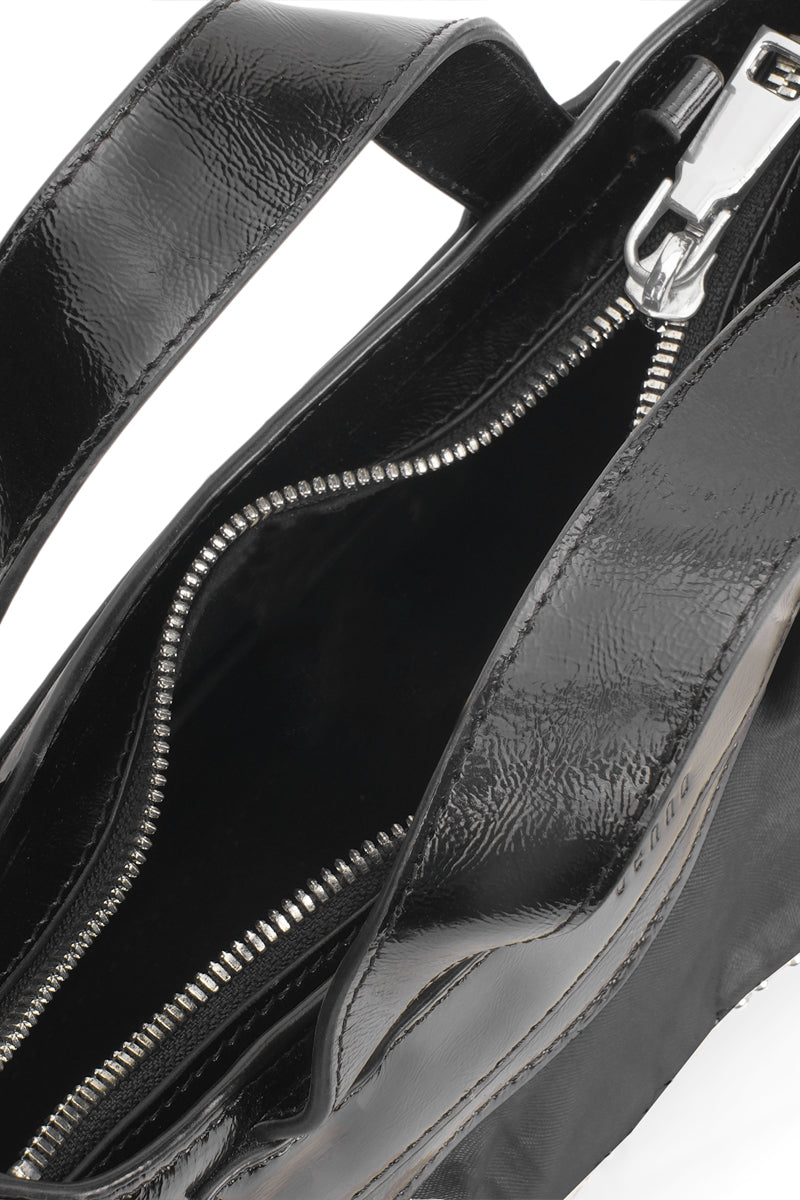 FRANCA BAG SILK RUFFLE SILK AND CRINKLE IN BLACK