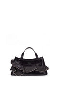 FRANCA BAG SILK RUFFLE SILK AND CRINKLE IN BLACK