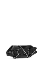 ELIZABETH BAGUETTE MINI CLUTCH RUFFLE SILK AND CRINKLE IN BLACK