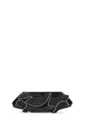 ELIZABETH BAGUETTE MINI CLUTCH RUFFLE SILK AND CRINKLE IN BLACK