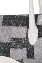 ELIZABETH BAGUETTE MINI KANTHA SILK AND PEBBLE IN PUMICE
