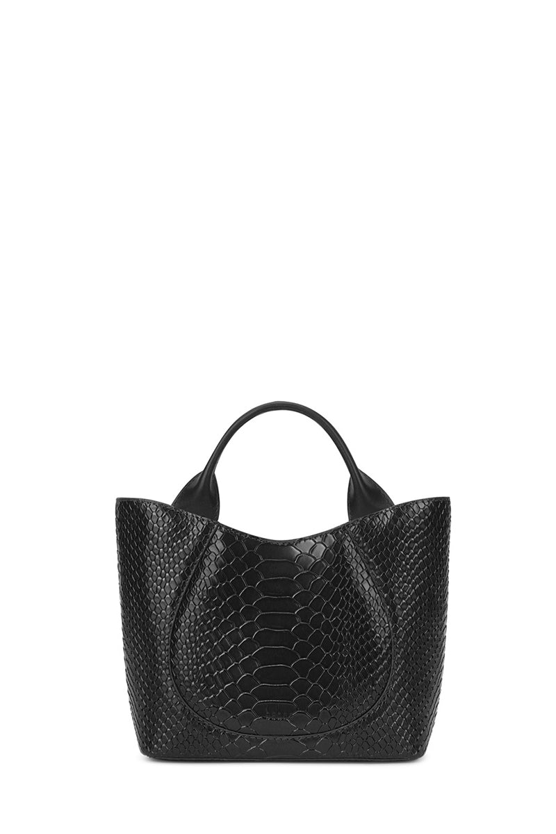 KATRINA MINI TOTE NO2 PYTHON AND NAPPA IN BLACK