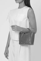 KATRINA MINI TOTE NO2 PYTHON AND NAPPA IN BLACK