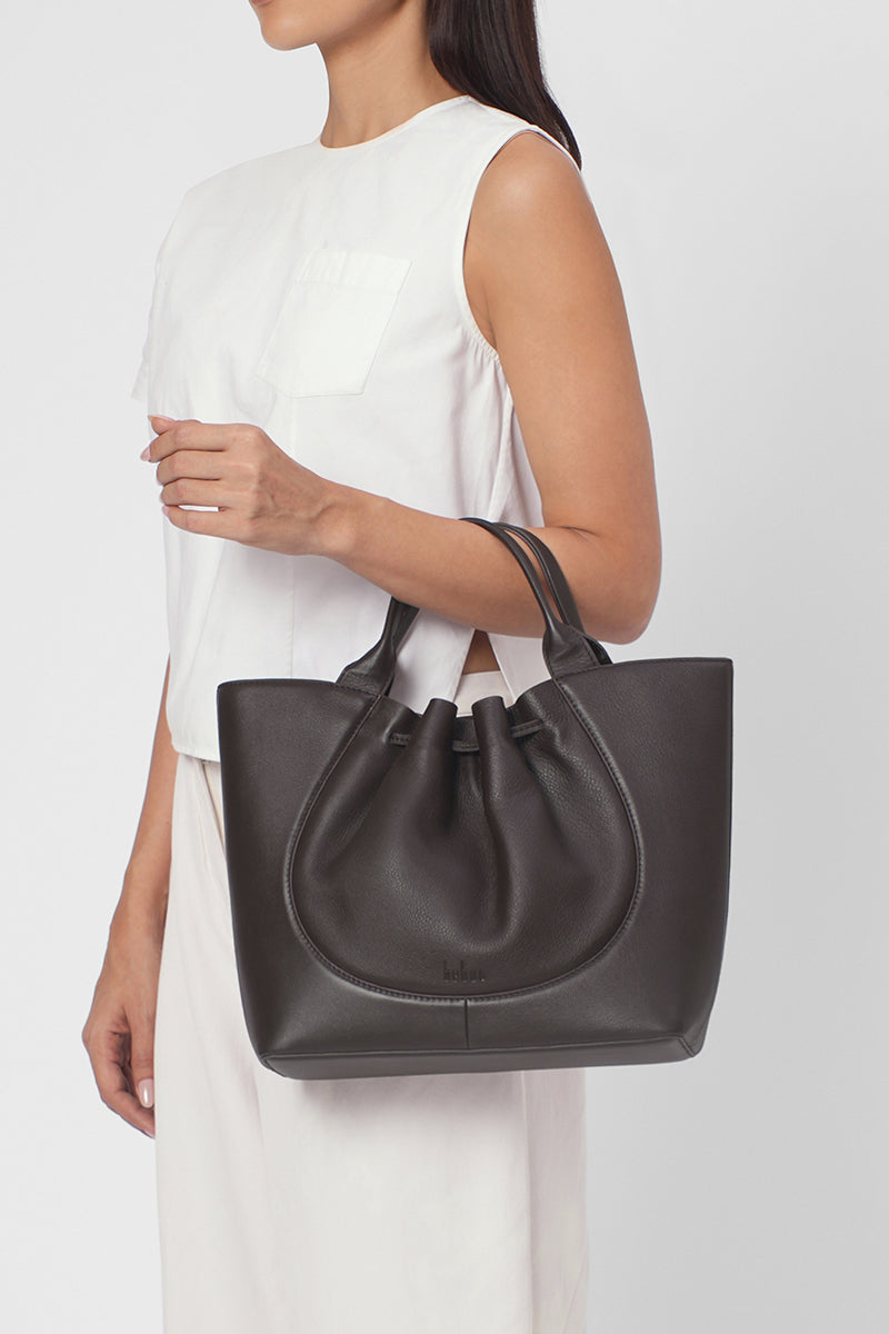 KATRINA SATCHEL MILLED IN CACAO