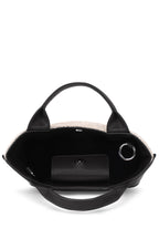 KATRINA MINI TOTE NO2 BOUCLE WOOL NAPPA IN PUMICE AND BLACK