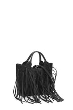 KATRINA MINI TOTE NO2 FRINGE NAPPA IN BLACK
