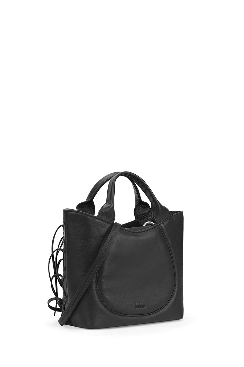 KATRINA MINI TOTE NO2 FRINGE NAPPA IN BLACK